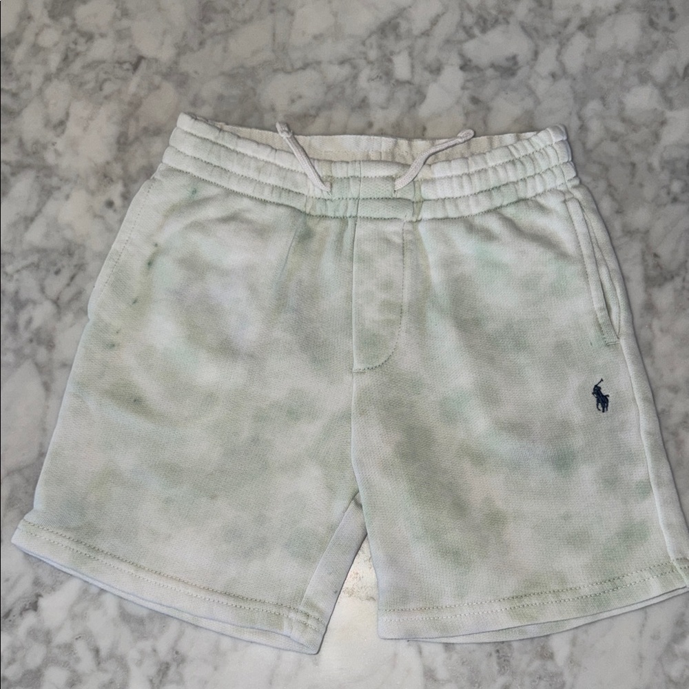 Polo Ralph Lauren Kids' White & Green Tie Dye Shorts 4T